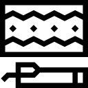 Hand block printing and processing icon
